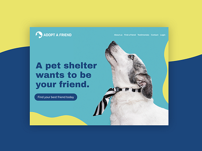 Day 003 - Landing Page / 100 Days of UI adoption design landingpage pet pet shelter ui ux