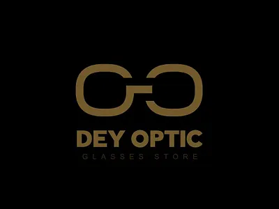 Dey Optic glasses store design logo typography vector