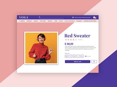 Day 012 - E-Commerce Shop / 100 Days of UI fashion e commerce shop ui