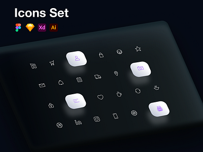 Icons set conception design figma graphic design icon ui uidesign web webdesign