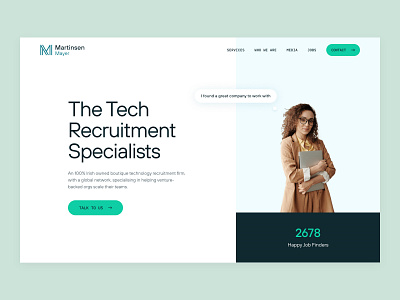 Hero section exploration clean design hero section job portal landing page layout recruitment firm recruitment specialist recuitment tech ui ux ui design web design website