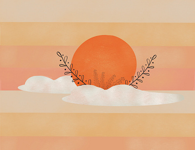 Sunset Boho Minimalistic Art boho art custom minimalistic art illustraion illustration art illustration digital illustrations landing page art landing page illustration lanscape minimalistic procreate sky sun sun art sunset website illustration
