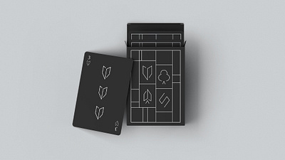 Playing cards black card packaging cards design entertainment fun game game card graphic design illustration minimal packaging play playing cards vector