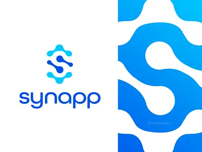 Synapp Brandmark ai artficial intelligence blockchain brain branding brandmark graphic design identity identity design letter s letterng logo logo design logos minimalist monogram synapse technology