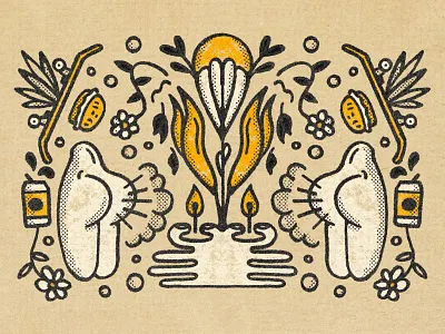 Grandma Skateboards beer branding butts farts graphic design illustration skateboarding