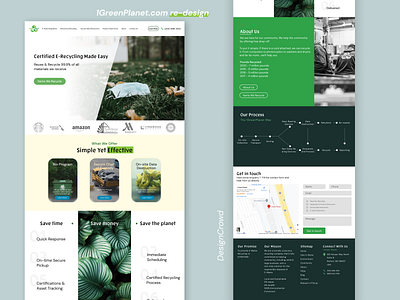 1GreenPlanet.com Landing Page Re-Design brand identity product design re design ux web design