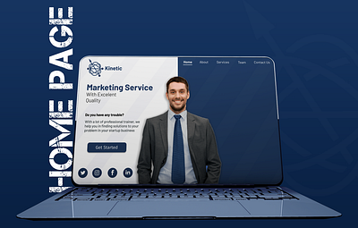 LANDING PAGE - KINETIC MARKETING branding design desktop home homepage landingpage marketing ui ux web website