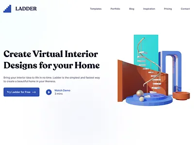 Ladder Landing Page v2 3d design landing page landingpage ui web