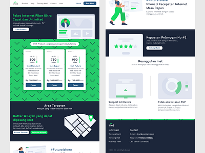 Landing Page inet design figma landingpage ui uiux ux web website