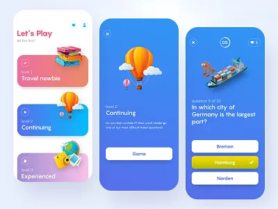 Trivia | Quiz | Game App app clean design design education game game app game ui ios knowledge leaderboard learning minimal mobile mobile app modern quiz school score trivia