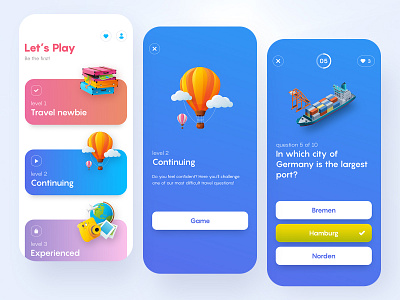 Trivia | Quiz | Game App app clean design design education game game app game ui ios knowledge leaderboard learning minimal mobile mobile app modern quiz school score trivia