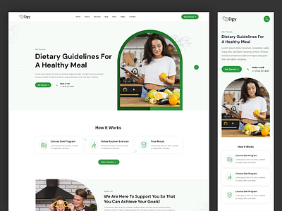 Health & Nutrition Consulting branding consulting design health minimal nutrition responsive service template uiux uiuxdesign ux website