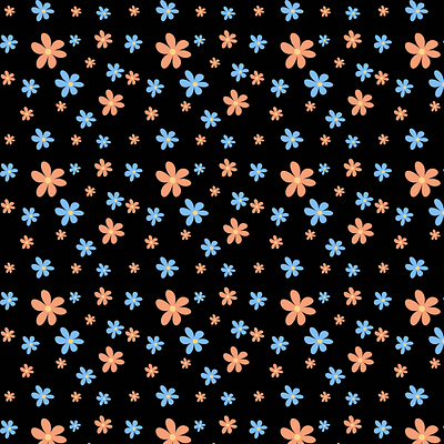 Pattern of flower on black background ai black background design flower illustration light wallpaper logo pattern plant wallpaper