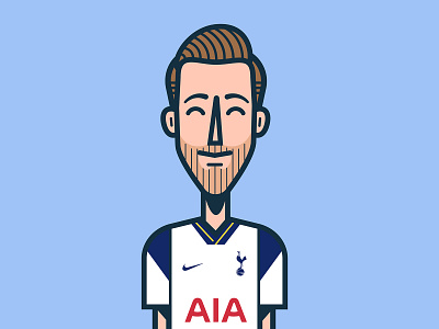 Harry Kane cartoon character football graphic design illustration vector