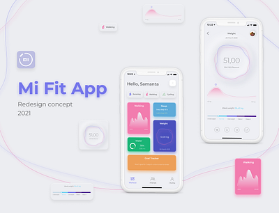 Mi Fit App Redesign Concept app design design figma ios app mi fit app mobile app redesign sport app teamwork ui ux ui ux design ux