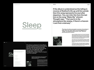 Cabinet cabinet collecting collection design detail exploration grid hiphop layout lyrics minimal music platform roots song typography ui ux vinyl webdesign