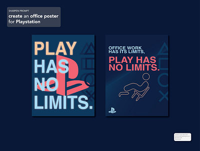 PLAYSTATION OFFICE POSTER branding cartoon design flat graphic design illustration logo office playstation poster vector video game video games