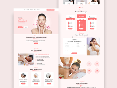 med spa site landing page UI concept app branding chiropractor design icon illustration logo med spa t shirt typography ui ux vector web web design