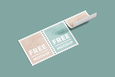 Free Postage Stamps Mockup PSD Template branding design free free mockup mockup mockups postage stamp mockup postage stamps product stamp mockup