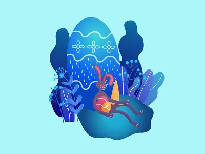 Easter Bunny beautiful bunny card design carrot character cute easter easter bunny easter card easter eggk egg funny gradient greeting card holiday illustration isometric isometry spring vector