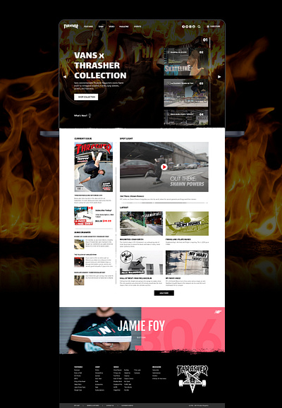 Thrasher Magazine design ui ux web design