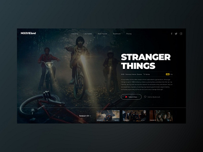Сoncept for cinema streaming service adobe xd challenge cinema streaming cinema streaming service clean creative dailyui design figma inspiration movie movie landing page ui ux website website design website landung page