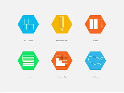 Icons for Perq Parking branding design icons