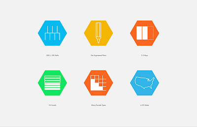 Icons for Perq Parking branding design icons