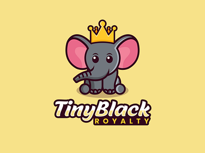 Tiny Black Royalty animals design art branding combination logo combination mark creative cute animal design designer elephant design fun design illustration logo logodesigner logodesigns logos mascot logo playful design royalty design vector