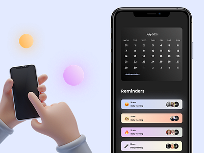Design of calendar 3d animation branding design figma graphic design illustration logo motion graphics typography ui ux vector