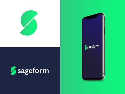 Sageform Logos - Previous Versions brand identity branding colors design gradients graphic design icons illustrator logo logo design mark minimal mockups modern rebound typography vector visual design