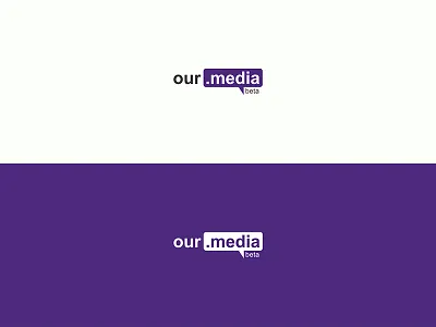 Our Media beta Logo branding creative design graphic illustration logo simple vector