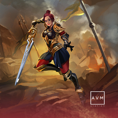 Ancient Warrior Female Concept Art adobe photoshop character design concept art graphic design