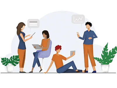 landing page illustration artwork design flatdesign illustration isometric illustration ui vector