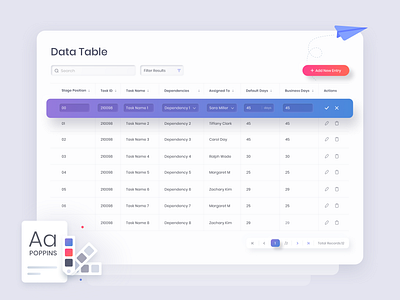 Data Table UI (Light)