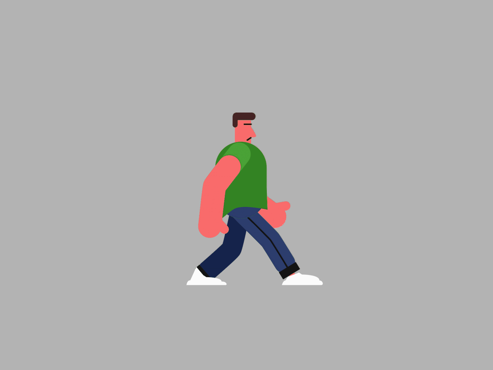 WALK 2d character animation character design illustration loop motion graphics