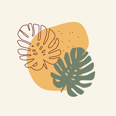 Tropical Leaf animal branding design flower illustration logo plant vector