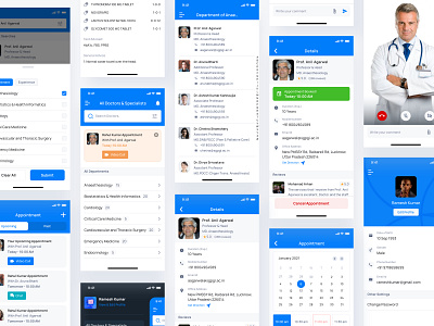 Hospital App Design app ui chat app cleandesign consult design doctorapp medical medicalapp onlineconsultation patientapp trending design typography uxdesign videocall