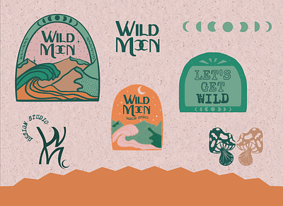 Design Studio Brand Identity: for the Wild Ones! brand design brand identity branding design digital art digital illustration female illustrator feminine branding illustration logo logo design nature inspired branding