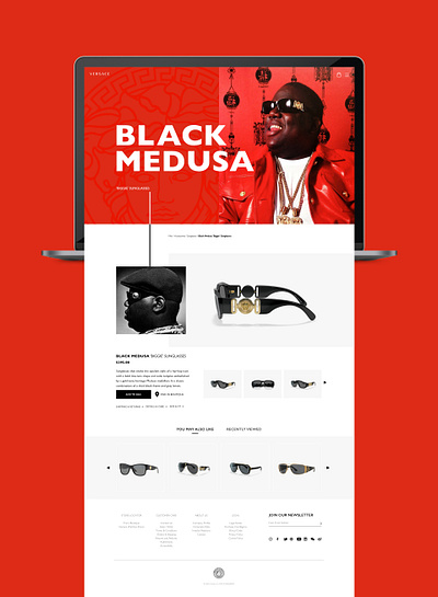 Versace Biggie Product Page Concept design e commerce ui ux web design