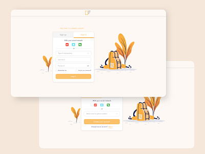 Charming Persian Login branding design illustration uiux design user interface ux