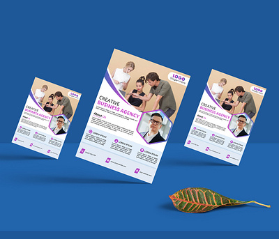 Creative Business Flyer Template banner branding design flat graphic design illustration leaflet logo minimal narketing poster vector