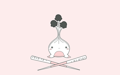 Ramen Babies design illustration minimal