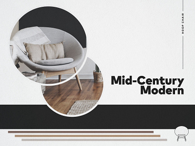 Poster Design | Mid-Century Modern | Hoop Chair design furniture graphic design iconography illustration interior design logo poster poster design typography vector
