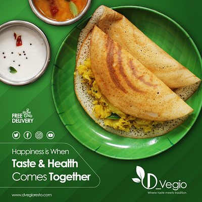 Social Media Post - Vegetarian Restaurant campaign creative design graphic design social media post