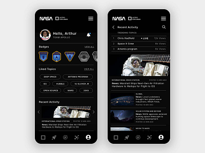 DailyUI 047 app appdesign dailyui dailyui047 design nasa space ui ux uxui web