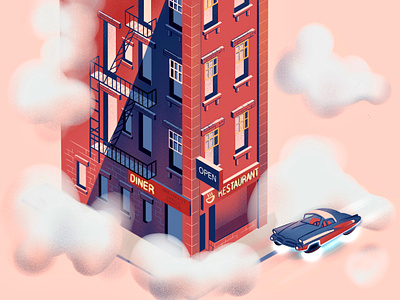 Sky Delivery digital drawing illustration procreate