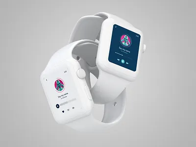 Watch App for Music Player - Light and Dark app apple clock daily dark design illustration light music personal player profile screen ui watch