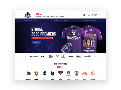 Footy Gifts Homepage clean design discount ecommerce jersey modern online online shopping online store sale shopping sport store web design webdesign