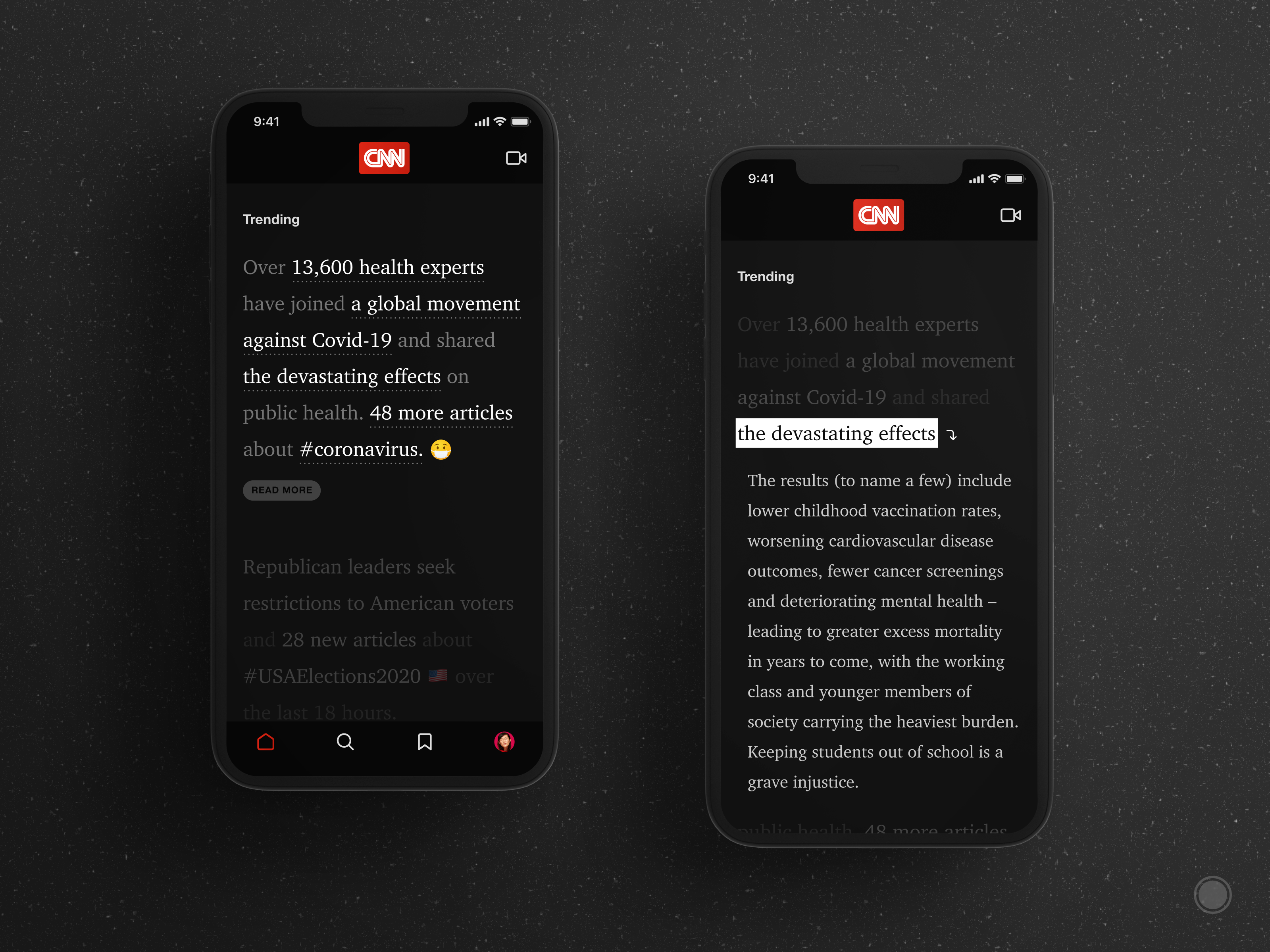 Non-linear reading (redesign)